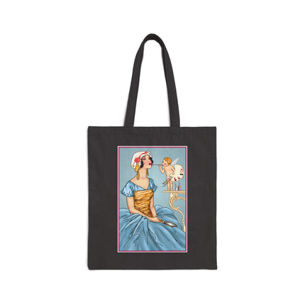 The Enchanting Painter: A Fairy's Artistic Touch Cotton Canvas Tote Bag