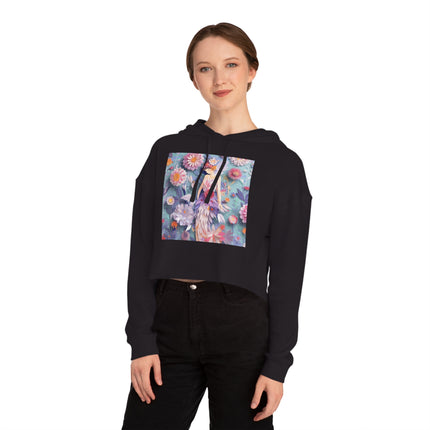 Aster Fairy Women’s Cropped Hooded Sweatshirt