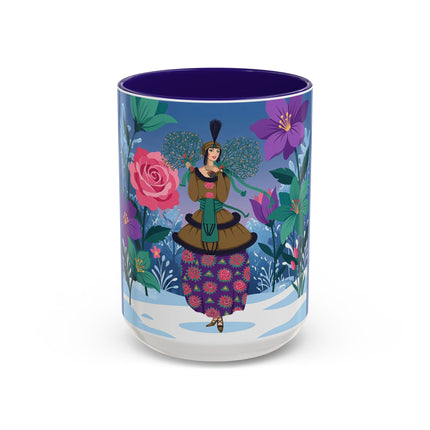 🌹❄️ The Holly Rose Of Winter Colorful Mug – Art Deco Christmas Garden