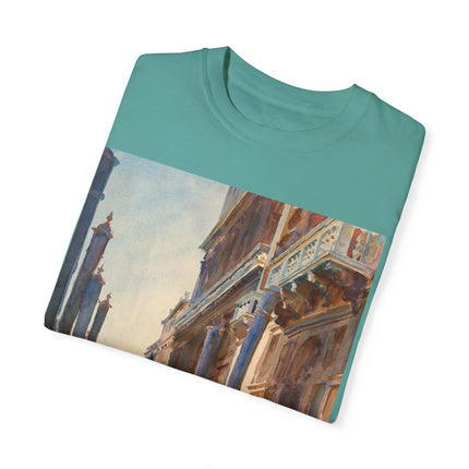Gondola Moorings on the Grand Canal by John Singer Sargent  Unisex Garment-Dyed T-shirt