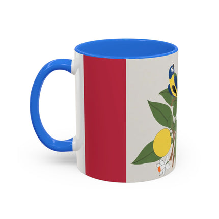 Blue Tit & Butterfly Colorful Mugs – Spring Harmony & Delicate Beauty