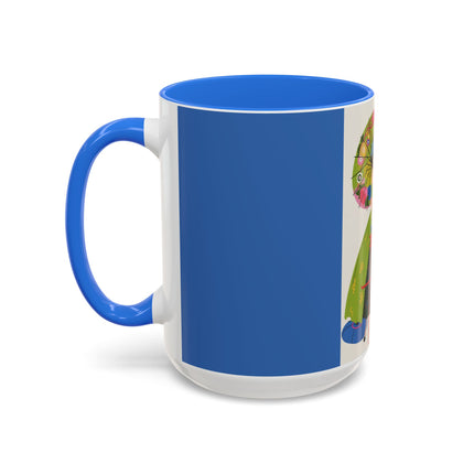 Lady with the Golden Fish Colorful Mugs – Whimsical Fashion & Playful Fantasy