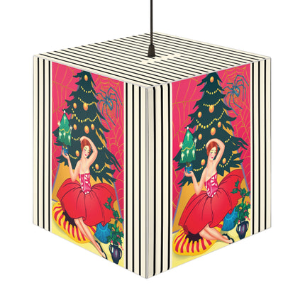 Art Deco Christmas Enchantment Light Cube Lamp