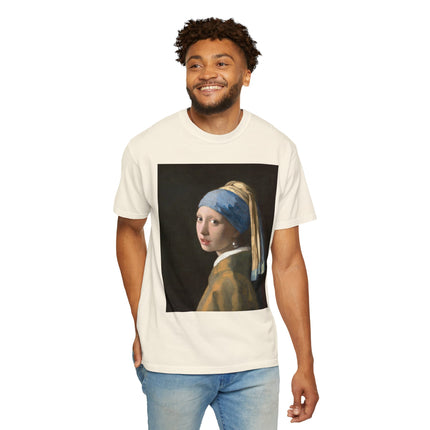Girl with a Pearl Earring by Johannes Vermeer Unisex Garment-Dyed T-shirt