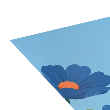 🎨🌼 The Painter In The Giant Daisy Garden Greeting Card – Art Deco Floral Fantasy