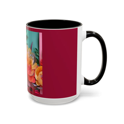 Peonies in Full Bloom Colorful Mugs (11oz, 15oz)