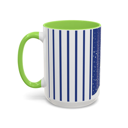 Snowman in Falling Snow Colorful Mugs (11oz, 15oz)