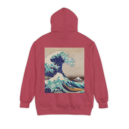 The Great Wave off Kanagawa by Katsushika Hokusai Unisex Garment-Dyed Hoodie