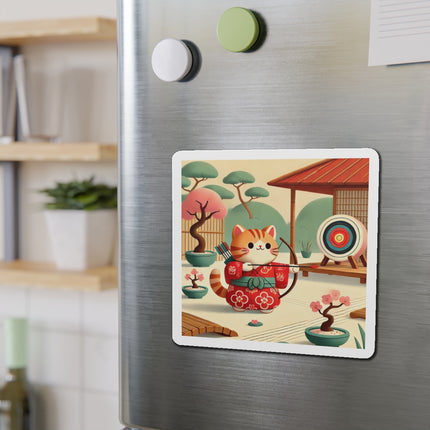 Archer Kitten in the Zen Garden Die-Cut Magnets (5 Sizes)