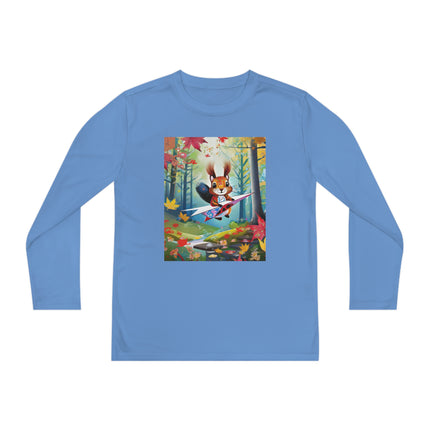 Acorn Aviator Youth Long Sleeve Competitor Tee – Woodland Flight & Whimsical Adventure