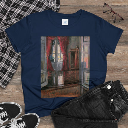 View into an Apartment by Egon Schiele Women's Midweight Cotton Tee