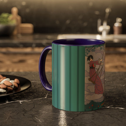 La balançoire by Georges Lepape Colorful Mugs (11oz, 15oz)