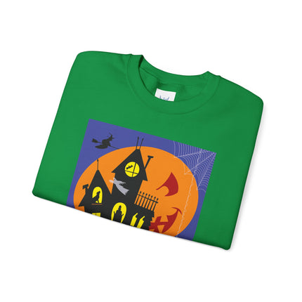 Halloween Night at the Haunted House Unisex Heavy Blend™ Crewneck Sweatshirt