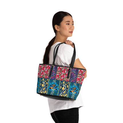 Floral Pattern by Emile-Alain Séguy PU Leather Shoulder Bag