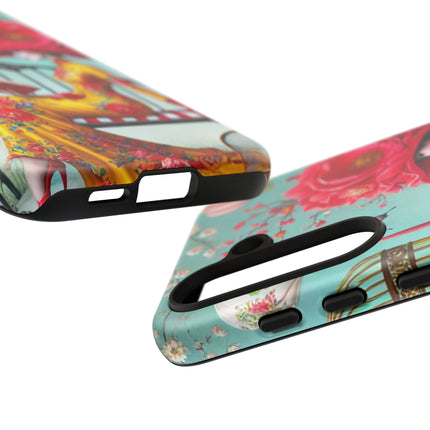 Reading In A Painted Garden Phone Cases