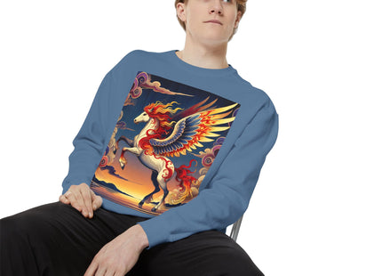 Flame-Winged Horse at Sunset Sweatshirt