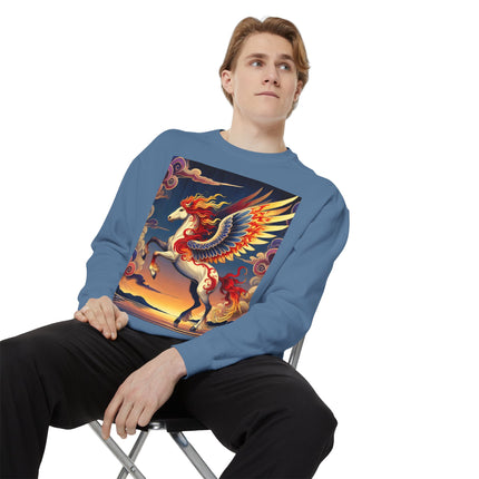 Flame-Winged Horse at Sunset Sweatshirt