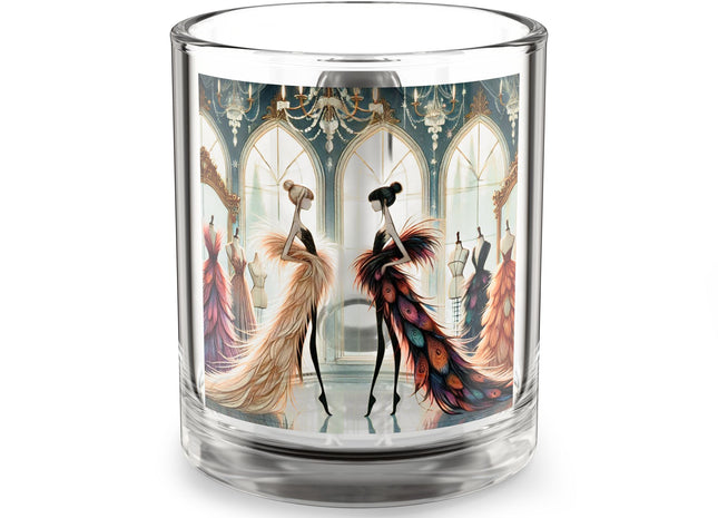 Couture & Wings Glass Mug, 10oz