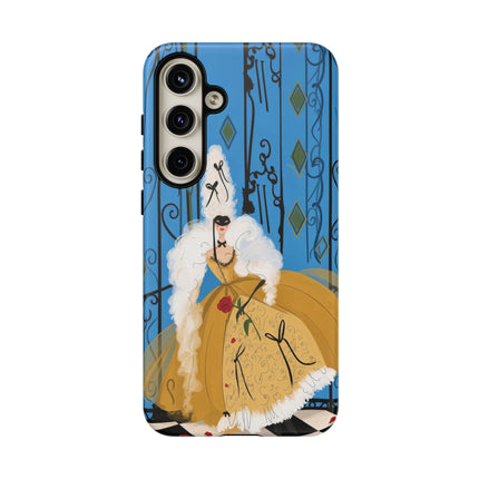 🎭🌹 The Lady At The Masquerade Gates Phone Case – Art Deco Fashion Illustration