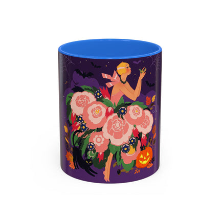 🌹🎃 The Lady Of The Haunted Rose Garden Colorful Mug – Romantic Halloween Charm