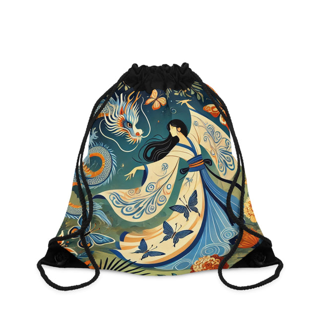 Fairy Waltz in the Butterfly Garden Drawstring Bag