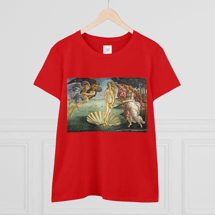 Birth of Venus by Sandro Botticelli Women's Midweight Cotton Tee