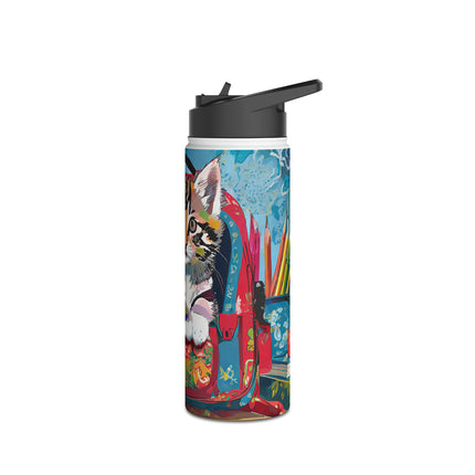 Whiskered Wanderings Stainless Steel Water Bottle