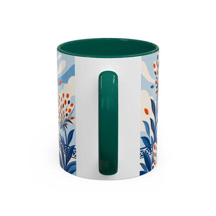 🌼🧡 The Polka Dot Wind Dancer Colorful Mug – Art Deco Fashion Whimsy