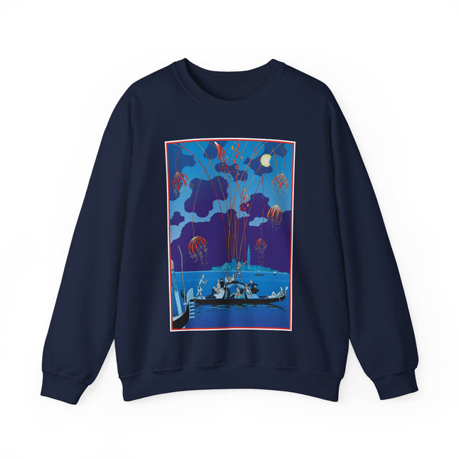 Fireworks in Venice by George Barbier Heavy Blend™ Crewneck Sweatshirt