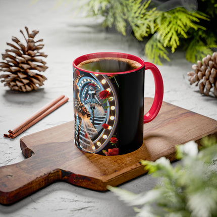 Halloween Witch Through the Mirror Colorful Mugs (11oz, 15oz)