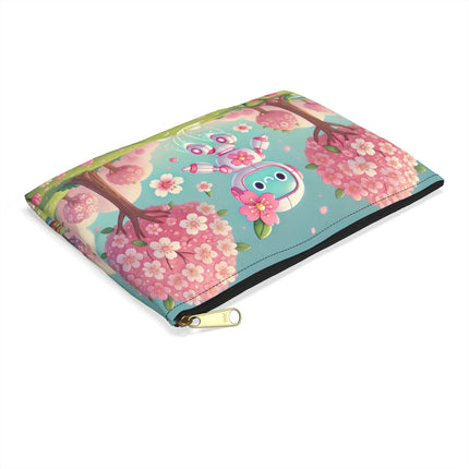 Sakura Sentinel Accessory Pouch – Robot Fairy & Blossom Magic