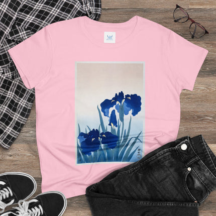Irises by Ohara Koson Women's Midweight Cotton Tee