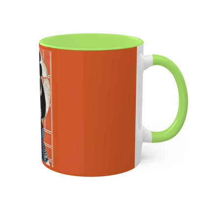 The Actor Bandō Hikosaburō V and the Mo troupe by Tsukioka Yoshitoshi Colorful Mugs, 11oz