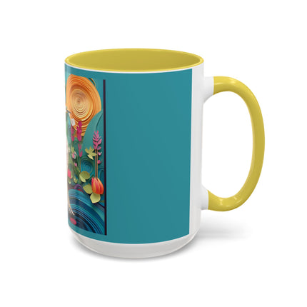 Elegant Egret Oasis Colorful Mugs (11oz, 15oz)