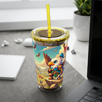 Watchful Guardian Sunsplash Tumbler with Straw, 16oz