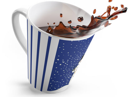 Snowman in Falling Snow Latte Mug