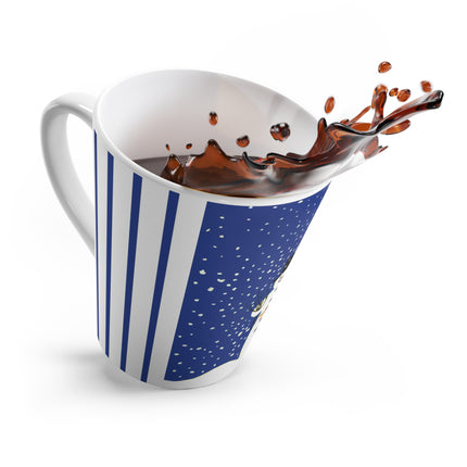 Snowman in Falling Snow Latte Mug
