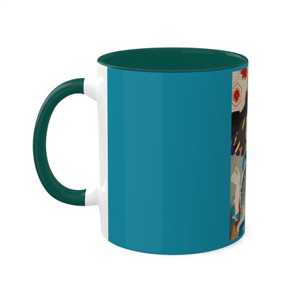 Looking Observant; The Appearance of a Kyoto Waitress of the Meiji Era by Tsukioka Yoshitoshi Colorful Mugs, 11oz