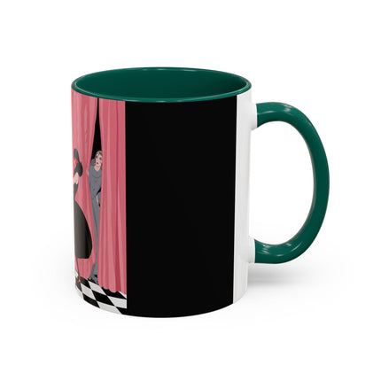 The Ladies Behind The Velvet Curtain Colorful Mugs – Art Deco Theatrical Elegance