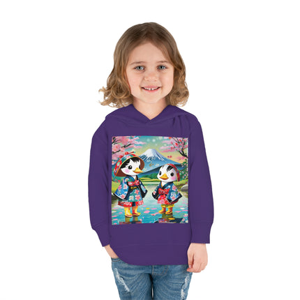 Rainy Day Ducks Toddler Pullover Fleece Hoodie