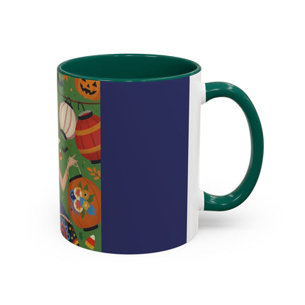 🏮🎃 The Lady Of Halloween Lanterns Colorful Mug – Colorful Art Deco Halloween Charm