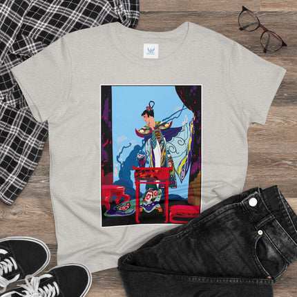 A Visual Journey by Umberto Brunelleschi Women's Midweight Cotton Tee