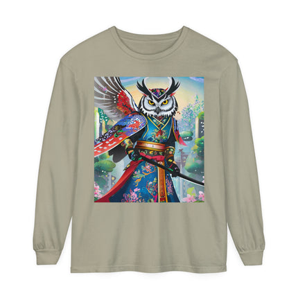 Cyberpunk Samurai Owl Long Sleeve T-Shirt