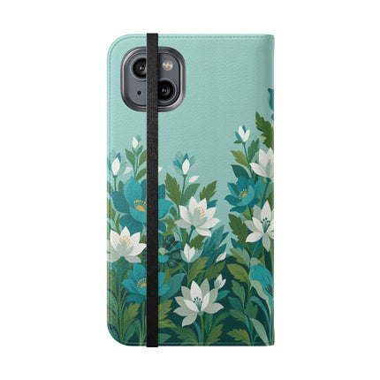 🐉🌿 The Dragon Keeper Flip Case – Art Deco Floral Fantasy