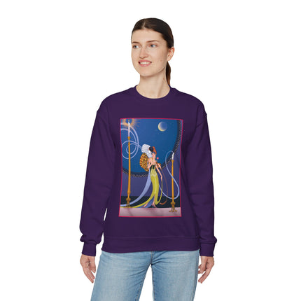 Smoke and Secrets: A Glamorous Encounter in Prohibition Era Heavy Blend™ Crewneck Sweatshirt