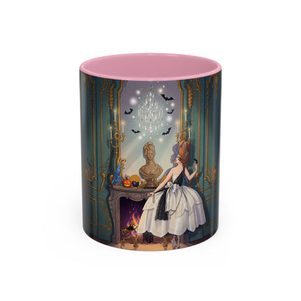 🕯️🎃 The Moonlit Manor Drawing Room Colorful Mug – Elegant Halloween Charm