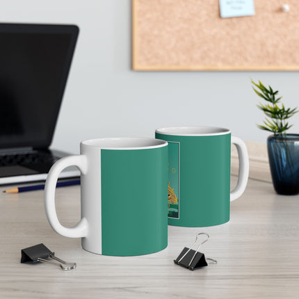 Golden Serenity Ceramic Mug 11oz