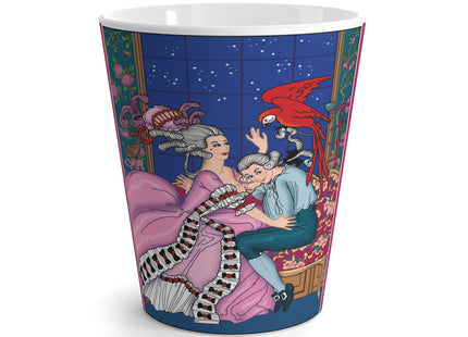 The Jealous Parrot by George Barbier Latte Mug