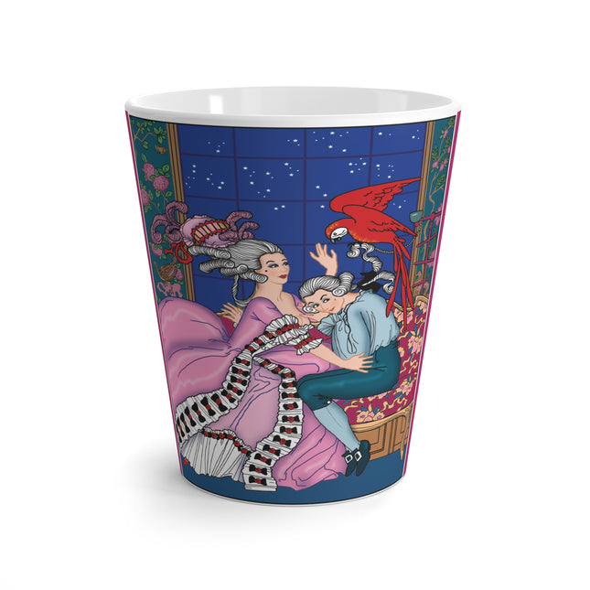The Jealous Parrot by George Barbier Latte Mug