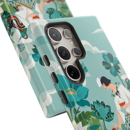 🐉🌿 The Dragon Keeper Phone Case – Art Deco Floral Fantasy